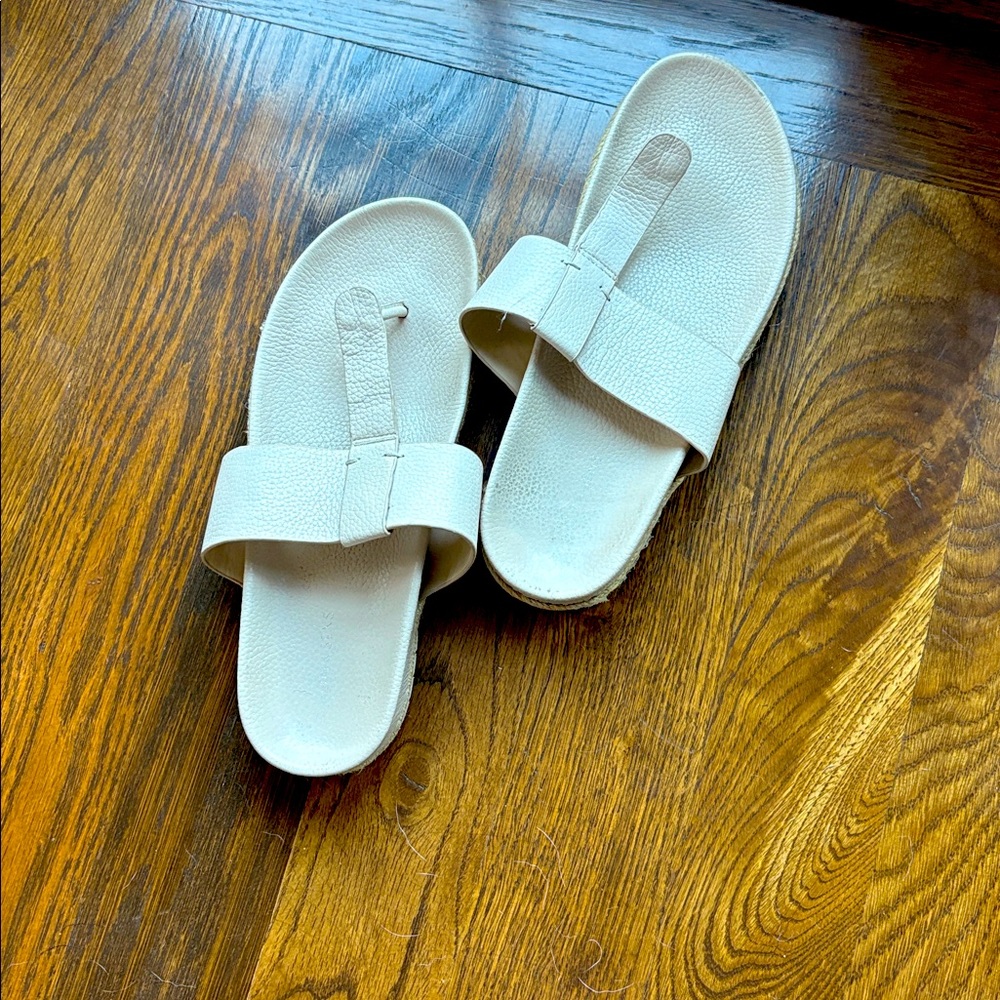 COM & SENS Lania leather Espadrille Sandal
 T-Strap Size 8.5